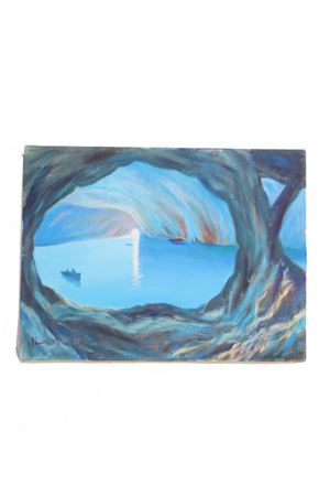 Gritta azzurra di Capri, olio su tela Antonio Palomba | GROTTAAZZURRA30X40